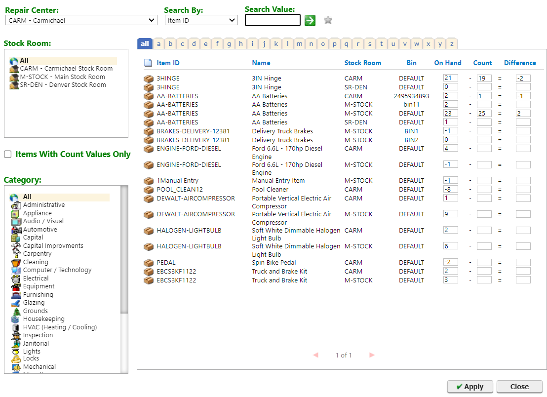 Inventory management tools